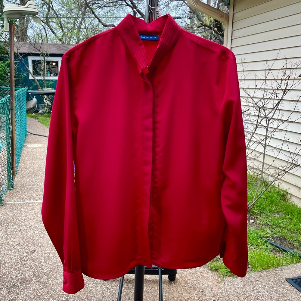 Red Karen Scott blouse